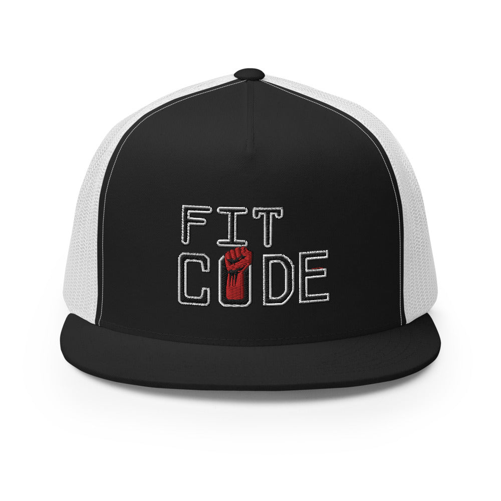 Fit Code B/W Trucker Cap