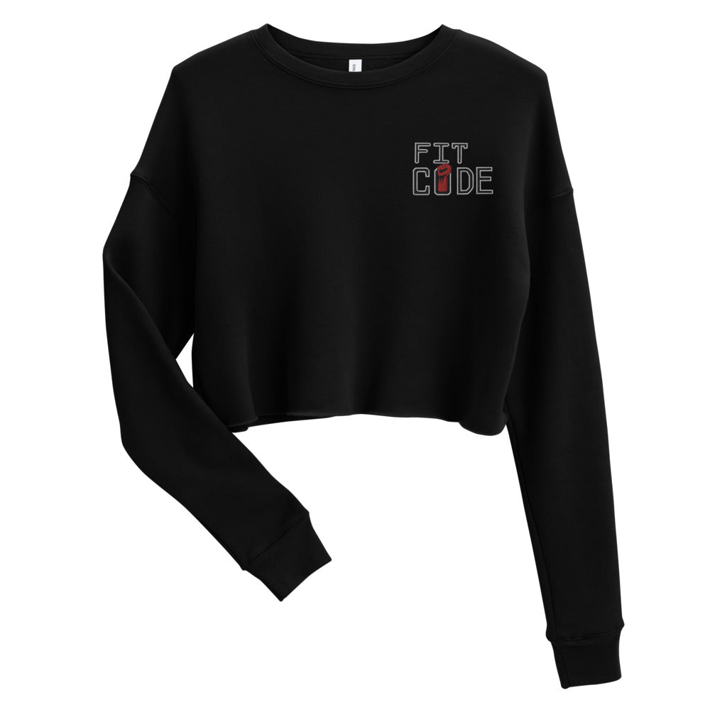 Embroidered fit Code Crop Sweatshirt
